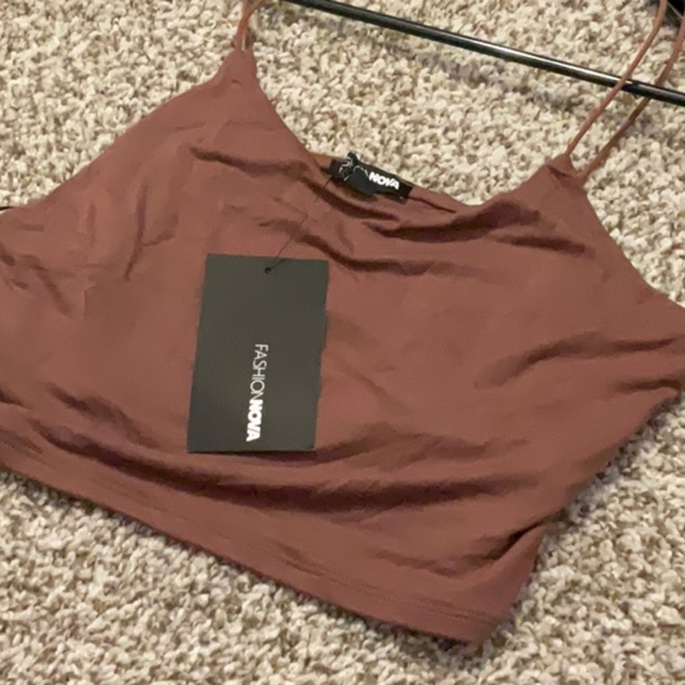 fashion nova tank top brown